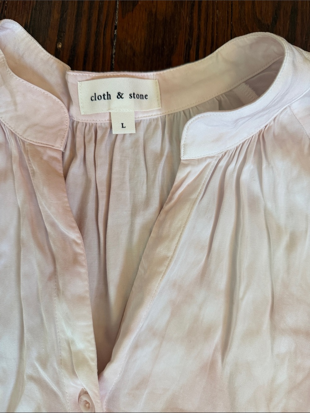 cloth & stone Pale Blush Button-Up Blouse - Picture 2 of 3